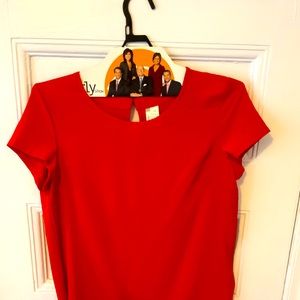 Red Casual Blouse